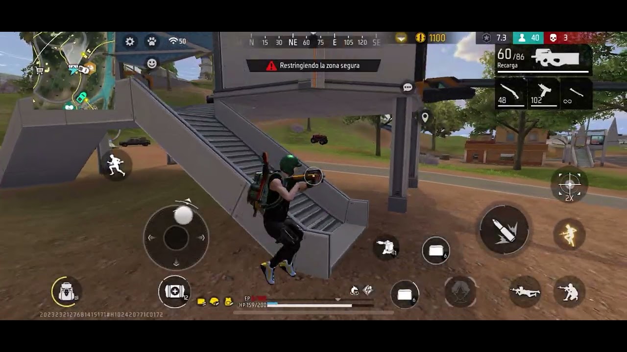 Gane entre una. Partida en free fire