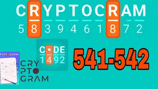 CRYPTOGRAM Word Logic Puzzles level 541 542