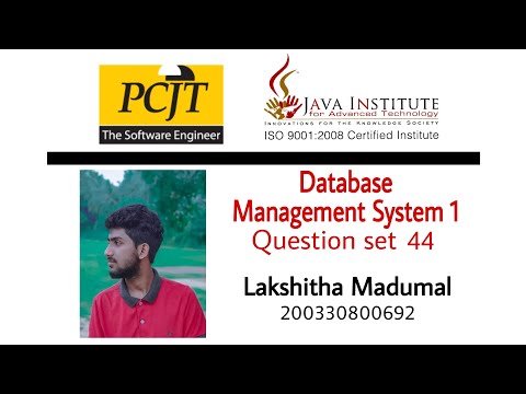 DBMS Practical Question Set 44 | Java Institute