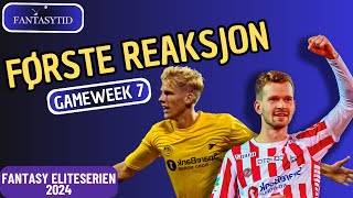 Reaksjon Runde 7 Fantasy Eliteserien || Eliteserien Fantasy 2024