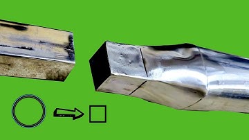 How to connect round pipe to square profile different size! Secret Pipe cutting tricks.