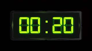 Digital 30 second countdown clock - free stock footage