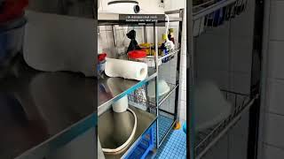 Stainless steel kitchen storage rack trolley mesh penyelesaian mudah utk susun barang &amp; alatan dapur