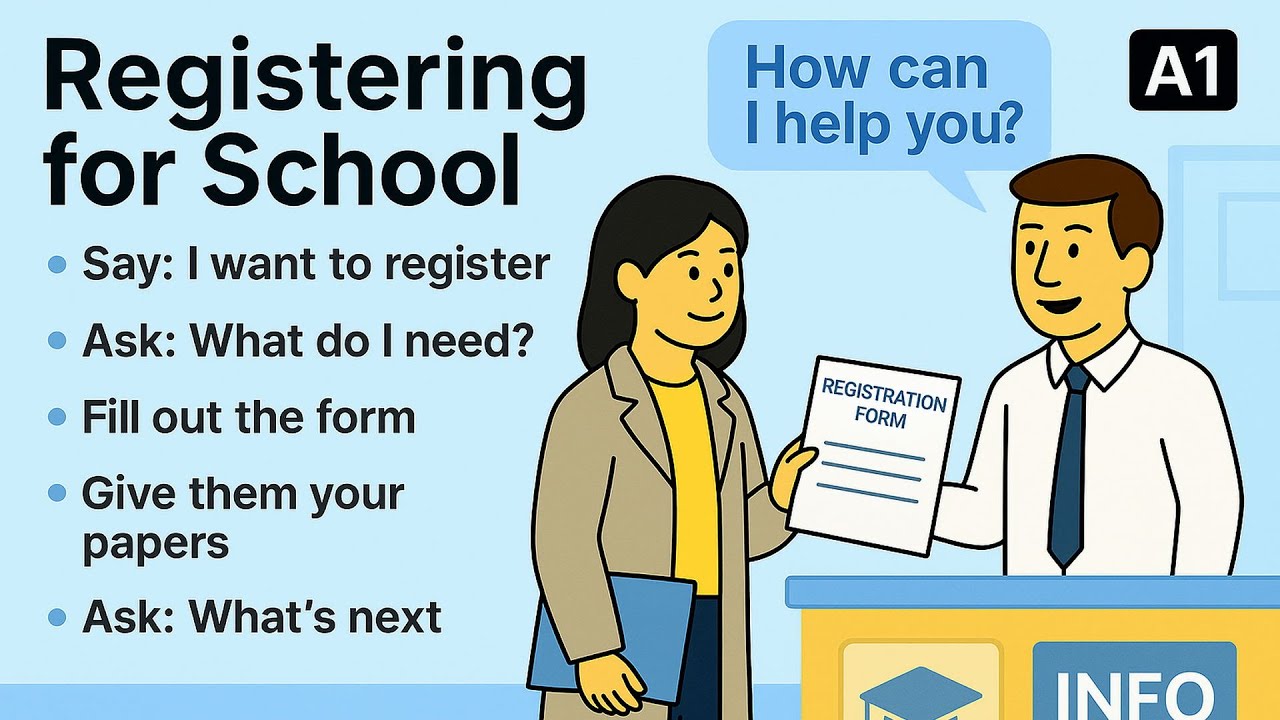 How to Register Your Child for School – Easy English for Parents - YouTube