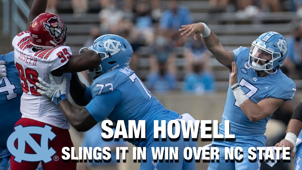 UNC QB Sam Howell Slings It In Win Over NC State