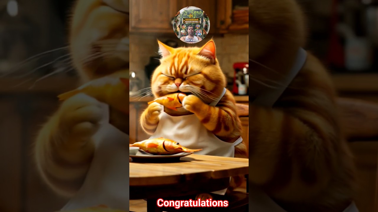 Cute Cat Buys Fish & Eats Fried Fish 🐱🐟 | Fun Animation  l  @ Tuhina khatun