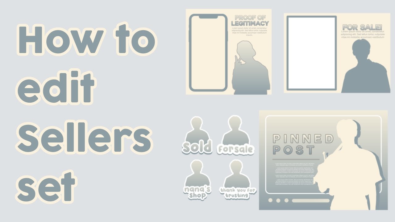 How to make / edit Sellers set | ibis paint tutorial | seller set rpw ...