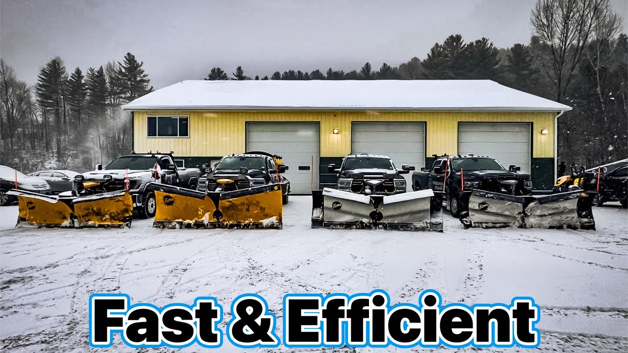 Plowing a Complex Parking Lot at 4°F Below Zero (Middle of the Night)