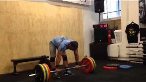 Dmitry Klokov - cluster + push press + jerk with pause - 185 kg