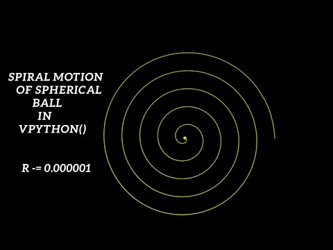 How to make Spiral Movement Of Ball? :vpython 8