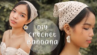 Easy DIY Crochet Simple Bandana | Crochet Bandana Tutorial | Chenda DIY