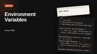 Environment Variables | Next.js Tutorial for Beginners