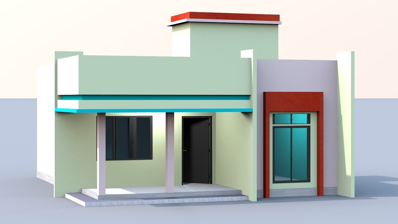 simple single story house desgin | small home planning ideas by prem's home plan | 26×31 house plans