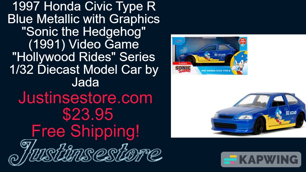 1997 Honda Civic Type R Blue Metallic with Graphics 