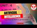 Artificial Intelligence UNIT 4 || AL/AD/AI-304 || RGPV || 3rd Semester || ONE SHOT #rgpv #ai #coding