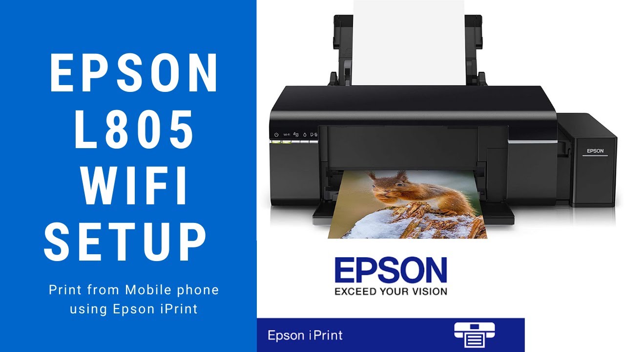 Epson L805 Wifi Setup Print Directly From Mobile Phone Epson Iprint Youtube