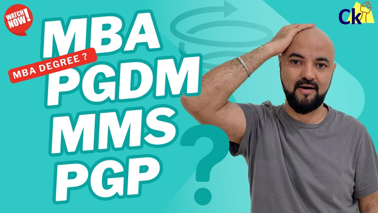 MBA Vs PGDM Vs MMS Vs PGP | Which one is better? Cutoffs Fees Validity Seats