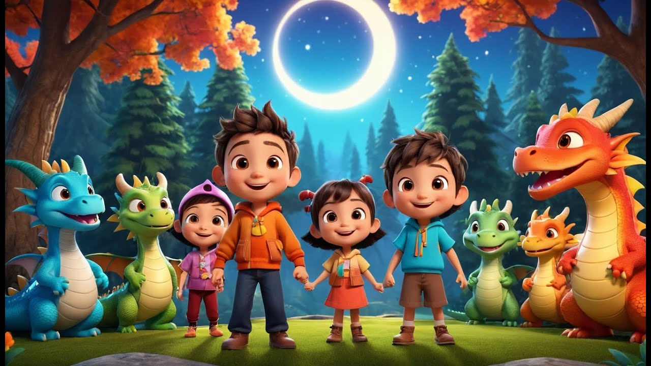 Eight Little Dragons Breathing Fire | Fun Counting Song for Kids | Magical Adventure Rhyme