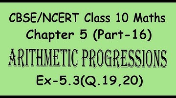 Arithmetic Progressions CBSE/NCERT Class 10 Chapter 5  in Malayalam
