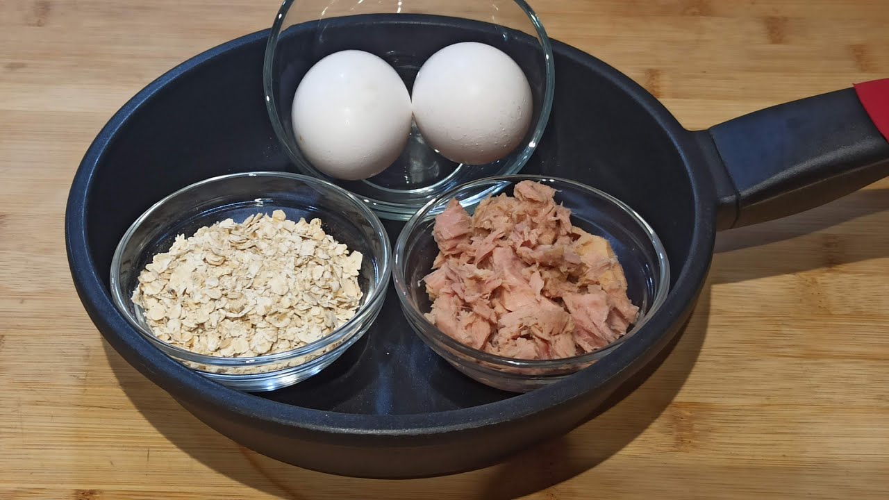 ¿TIENES HUEVOS, ATÚN Y AVENA? Haz esta receta para la cena o el