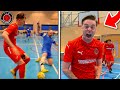 I played in a pro futsal match  we got promoted football skills  goals