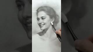 Please believe in the charm of drawing! #charcoaldrawing #portraitdrawing #charcoaldrawingtutorial