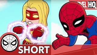 Spidey & Captain Marvel Ride a Rocket! | Marvel Super Hero Adventures - Way Outer Space | SHORT screenshot 2