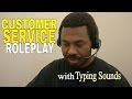 Asmr customer service role play  keyboard typing sounds  computer typing  soft spoken words