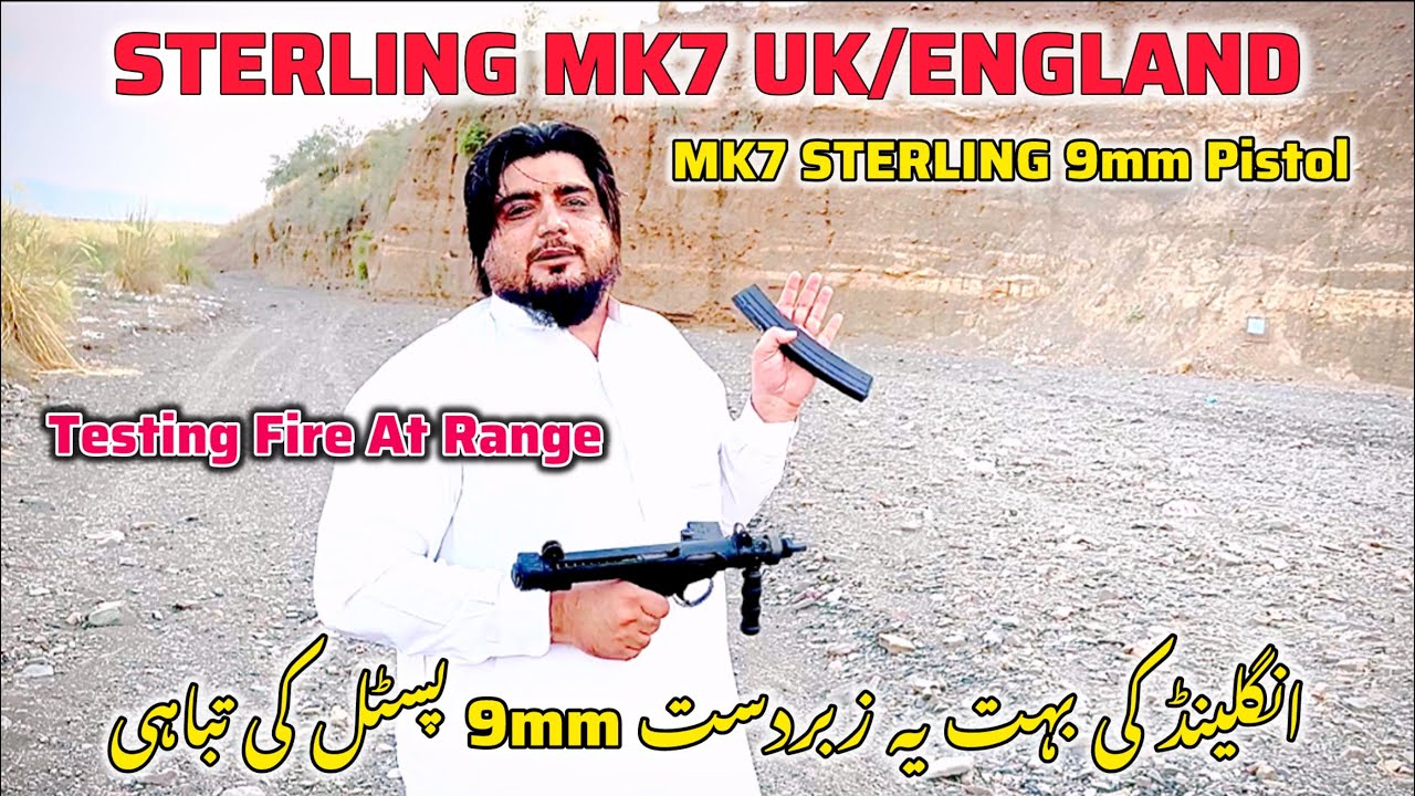 Sterling MK7 9mm Pistol Made in England 🏴󠁧󠁢󠁥󠁮󠁧󠁿 || TESTING FIRE || 4x4Arms Peshawar