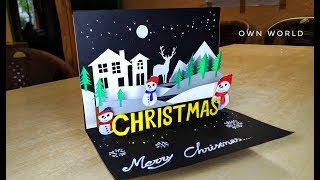 DIY Christmas cards\/Handmade Christmas Greeting cards\/How to make Santa Greeting Card\/Christmas Card