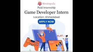 Paid Game Developer Internship | Godot | Ahmedabad | ₹35K Stipend 🚀