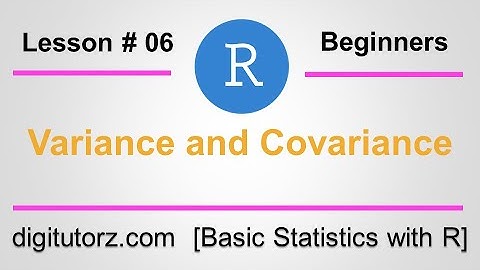 How to calculate Variance, SD and Covariance in R Studio | R tutorial for begginers | digitutorz