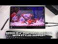 Stylus supported 4k portable monitor with builtin rechargeable battery from droix