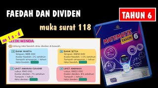 tahun 6 | ms 118 | no 1 | faedah dan dividen | matematik tahun 6  | semakan 2017 | sukatan terbaru