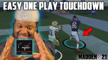 ONE PLAY TD MADDEN 21 - SIMPLE SETUP FOR EASY ONE PLAY TOUCHDOWNS - UNSTOPPABLE GLITCHY ROUTE!