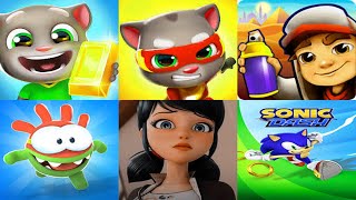 Talking Tom Gold Run,Talking Tom Hero Dash,Subway Surf,Om Nom: Run,Miraculous,Sonic Dash screenshot 1