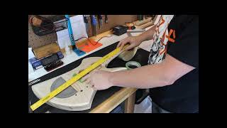 Guitar Scratch Build Ep 8 - Bridge Install and Neck Heel Carve