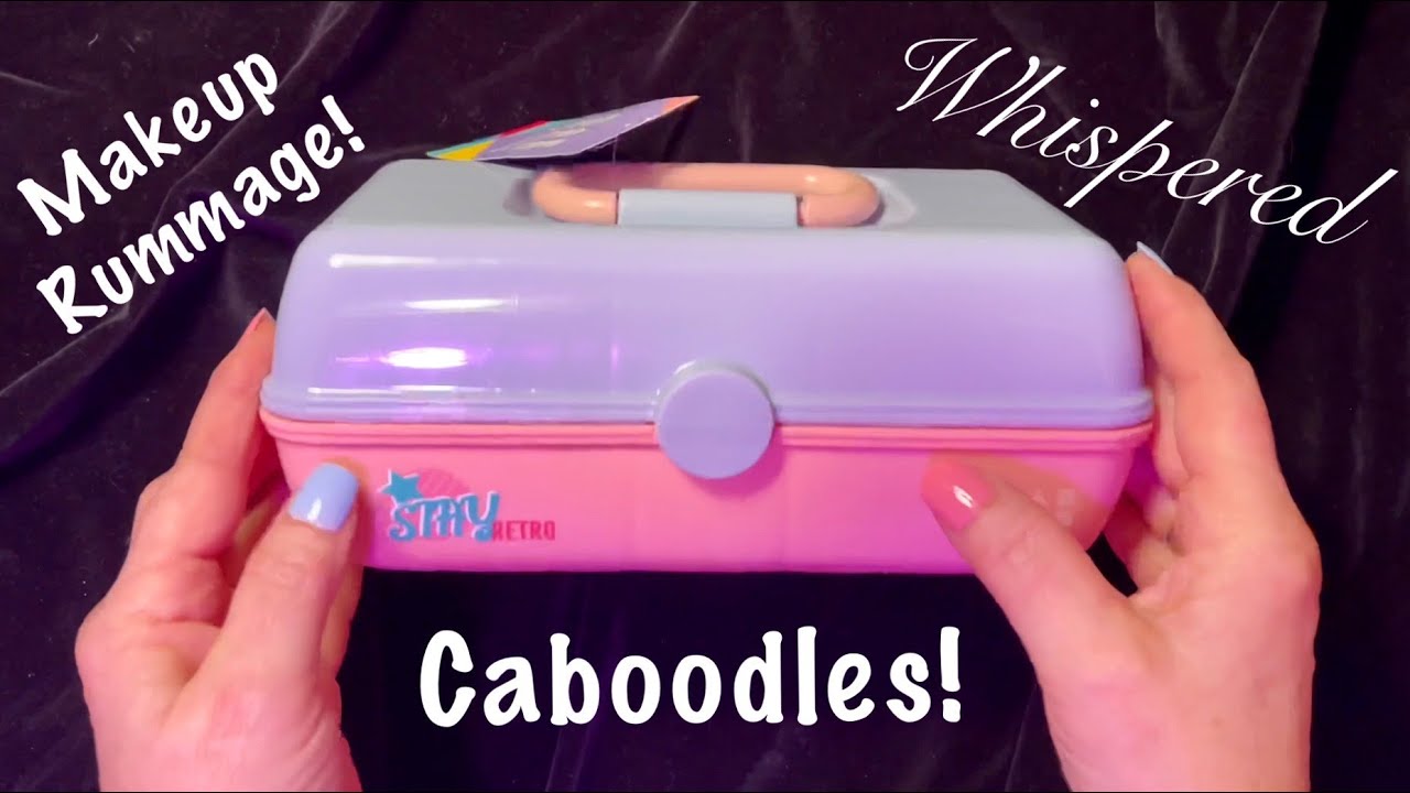 ASMR Caboodle Rummage! (Whispered) Makeup organization & rummaging. No talking version tomorrow!