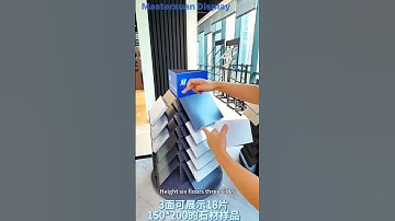 This is our new marble, granite and quartz stone display rack. #stones #marble #quartz #granite