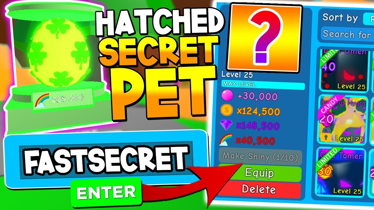 I HATCHED THE SECRET CLOVER EGG PET IN BUBBLE GUM SIMULATOR! *1 IN 8 MILLION* Roblox