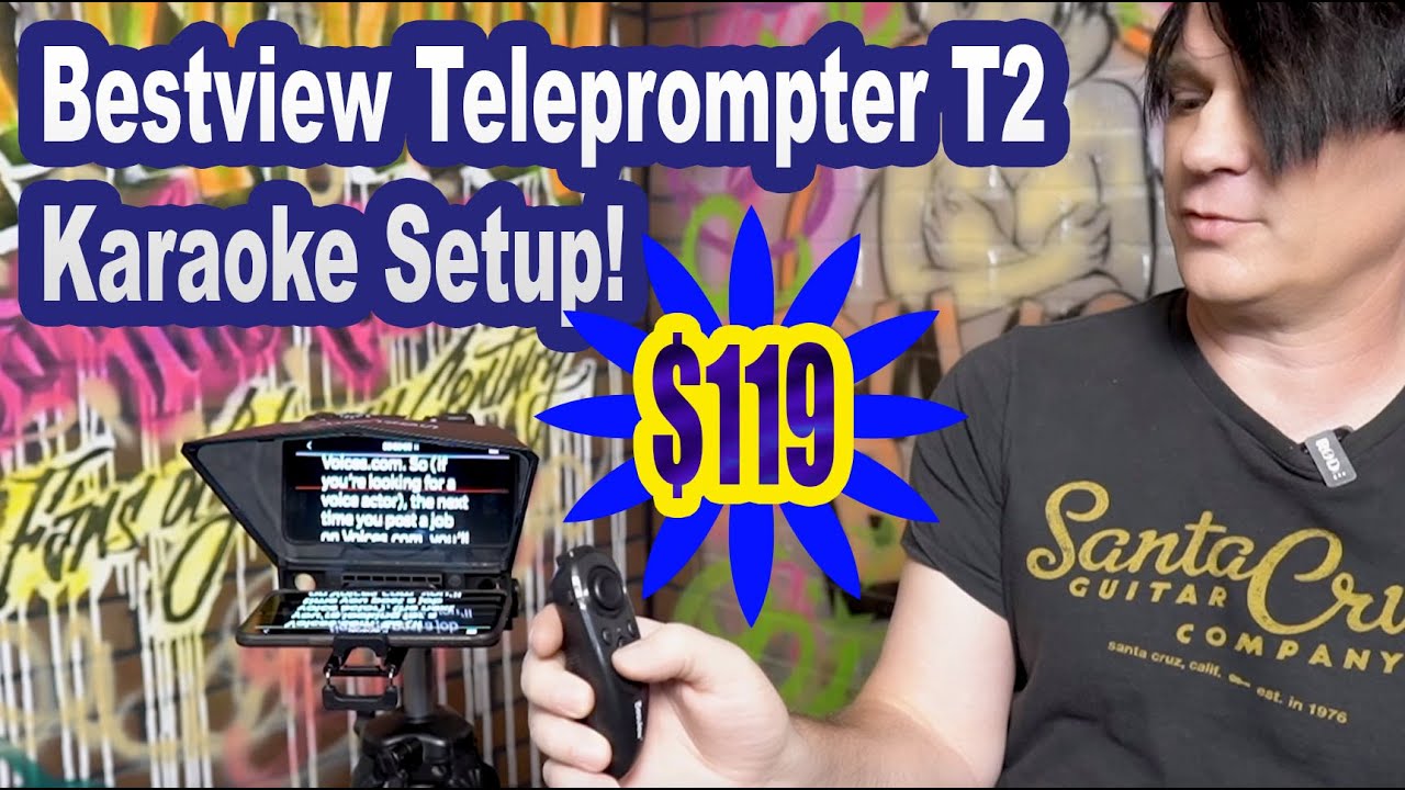 Bestview Teleprompter T2 Karaoke Lyric Video Setup Tutorial for Livestream and Music Videos