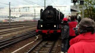 Acht mei 2010  , rangeren met stoomloc 29013 in het station van Leuven