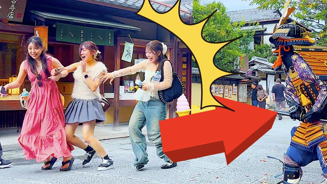 #121 SAMURAI Statue Prank in Kyoto Japan | Awesome Shogun Mannequin prank reactions Kiyomizu Temple