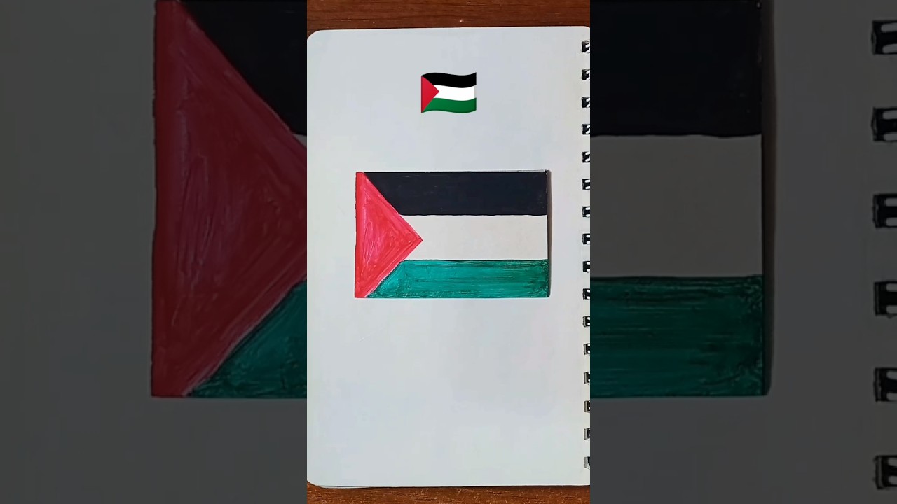 Palestine flag drawing #shorts #flag  #palestine