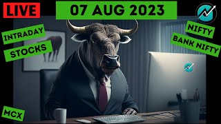 Live Intraday Trading on 7 August 2023 | Nifty Trend Today | Banknifty Live Trading Strategy | GOC