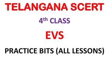 Telangana SCERT 4th Class EVS Text Book All Lessons Bits