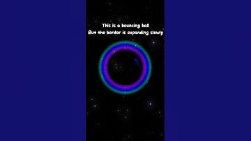 This is a bouncing ball But the border is expanding slowly #spaceart #artist #funny