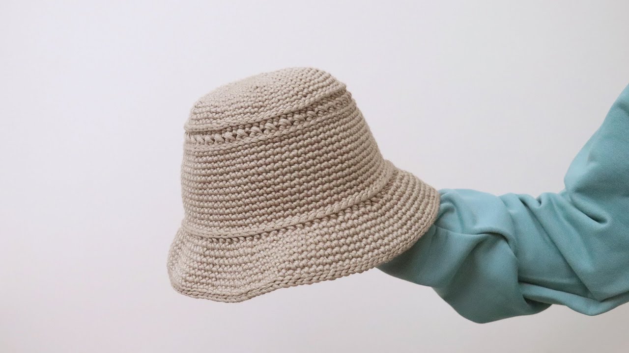 天凉啦，跟我一起钩针编织简约韩版渔夫帽吧，好简单，两小时搞定