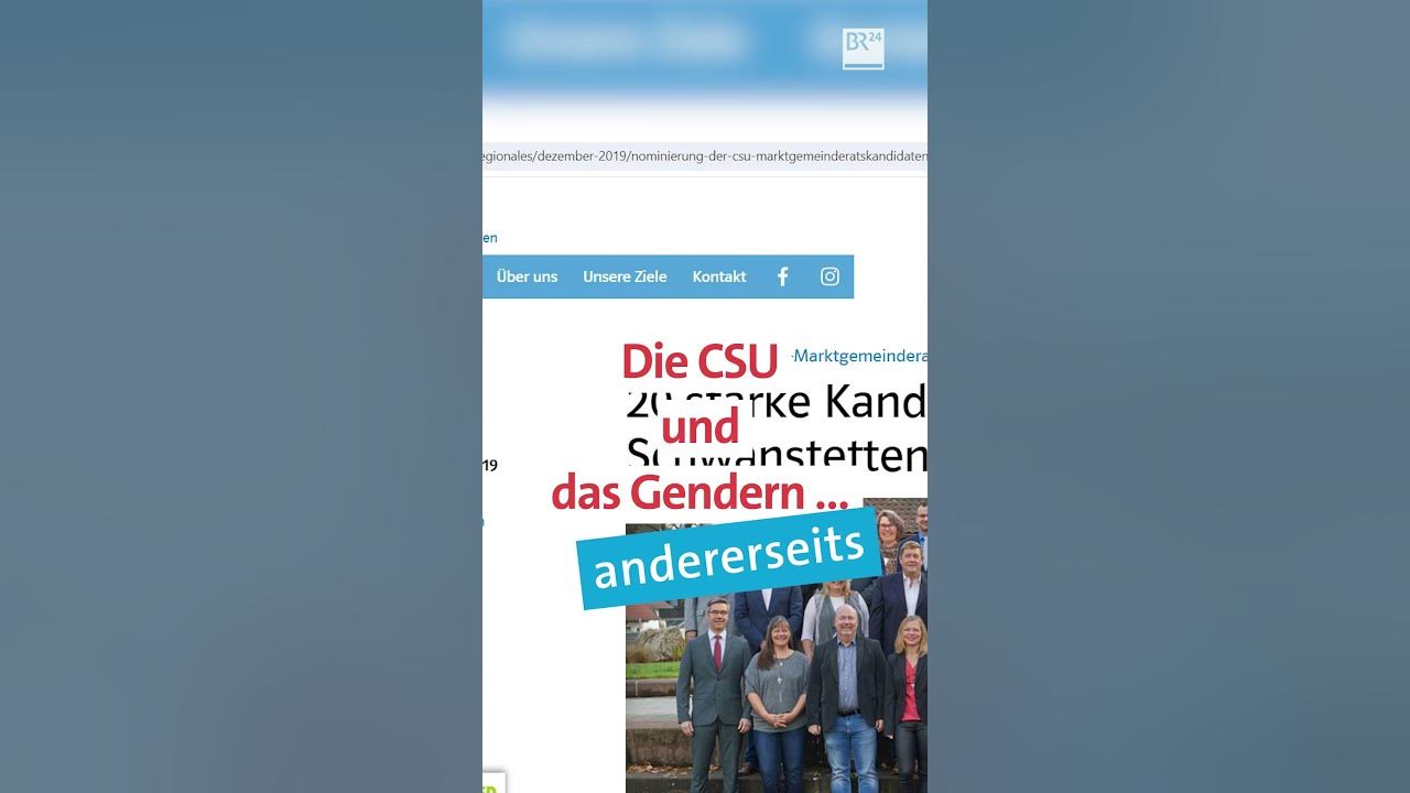 Für Was Steht Die Csu Die CSU und das Gendern... | BR24 #shorts - YouTube
