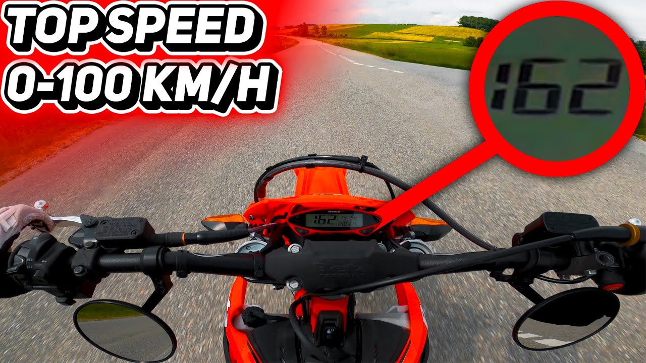 TOP SPEED & 0-100 KM/H - Beta RR 125 2T Supermoto 2023